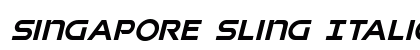 Singapore Sling Italic Italic font free download