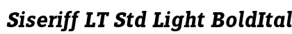 Siseriff LT Std Light BoldItalic preview