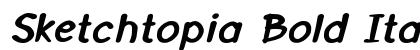 Sketchtopia Bold Italic Preview