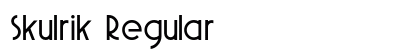 Skulrik Regular font free download