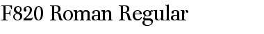 F820-Roman Regular Font