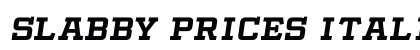 Slabby Prices Italic font free download
