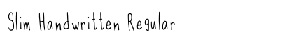Slim Handwritten Regular font free download