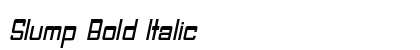 Slump Bold Italic font free download