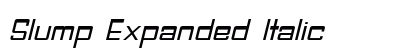 Slump Expanded Italic Preview