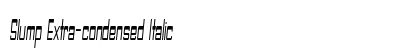 Slump Extra-condensed Italic Preview