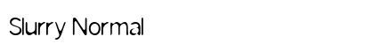Slurry Normal font free download