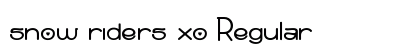 snow riders xo Regular Font Preview