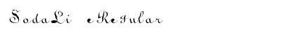 Soda Lime Regular Font Preview