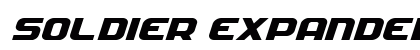 Soldier Expanded Italic Expanded Italic font free download