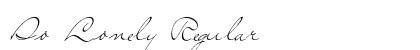 So Lonely Regular font free download