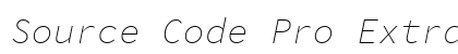 Source Code Pro ExtraLight Italic font free download