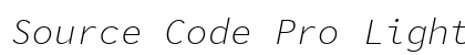 Source Code Pro Light Italic font free download