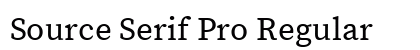 Source Serif Pro Regular font free download