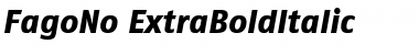 FagoNo-ExtraBoldItalic Bold Italic Font