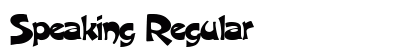 Speaking Regular font free download