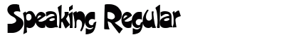 Speaking Regular font free download