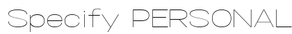 Specify PERSONAL Expanded Thin Preview