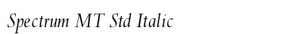 Spectrum MT Std Italic Preview