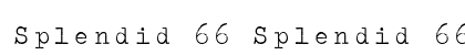 Splendid 66 Splendid 66 font free download