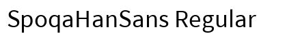 SpoqaHanSans Regular font free download