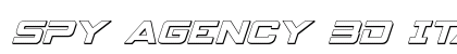 Spy Agency 3D Italic Italic font free download