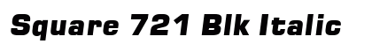 Square 721 Blk Italic font free download