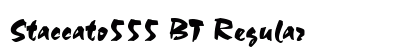 Staccato555 BT Regular font free download