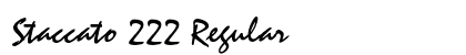 Staccato 222 Regular font free download
