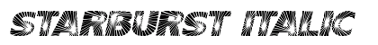 Starburst Italic font free download