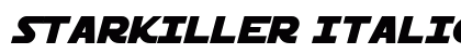 Starkiller Italic Font Starkiller Italic Font Preview