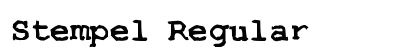 Stempel Regular font free download
