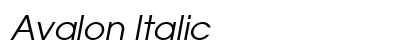 Avalon Italic Preview