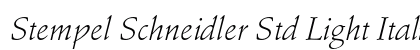 Stempel Schneidler Std Light Italic Preview