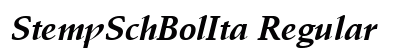 StempSchBolIta Regular font free download