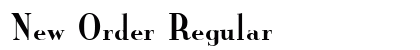 New Order Regular font free download
