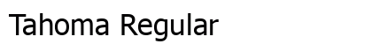 Tahoma Regular Preview