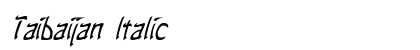 Taibaijan Italic font free download