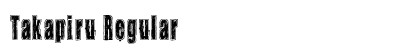 Takapiru Regular Font Preview