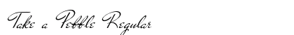 Take a Pebble Regular Font Preview