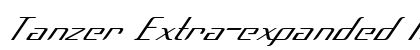 Tanzer Extra-expanded Italic Preview