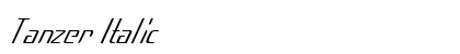 Tanzer Italic font free download