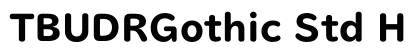 TBUDRGothic Std H font free download