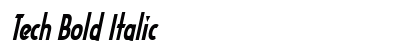 Tech Bold Italic Preview