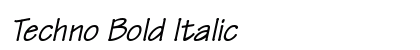 Techno Bold Italic Preview
