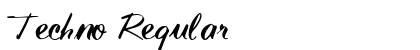 Techno Regular font free download