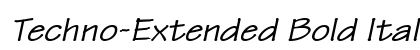 Techno-Extended Bold Italic Preview