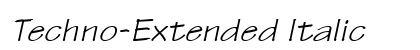 Techno-Extended Italic Preview