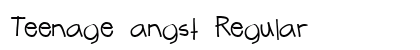 Teenage angst Regular font free download