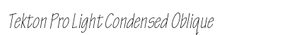 Tekton Pro Light Condensed Oblique Preview